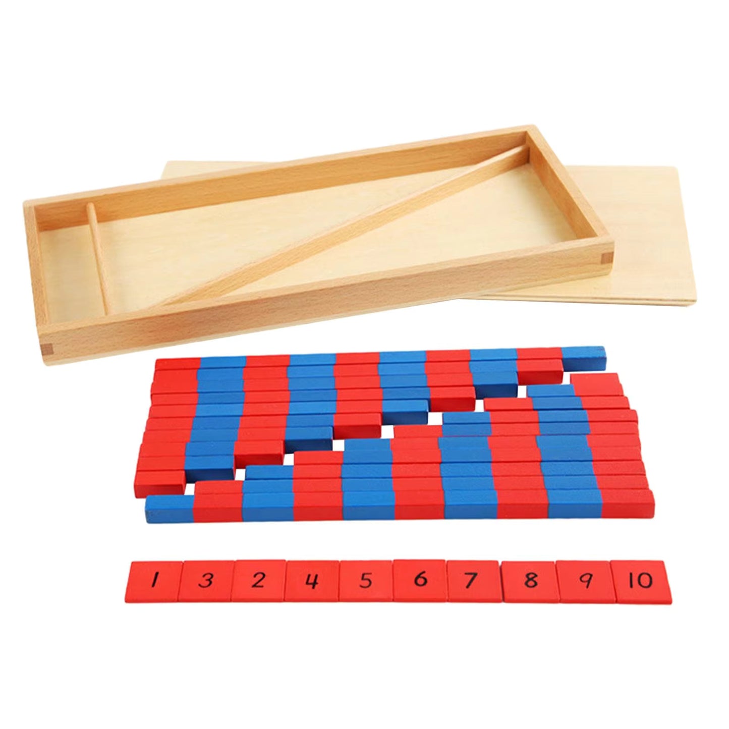 Blue and Red Rods Montessori