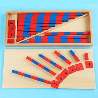 Blue and Red Rods Montessori