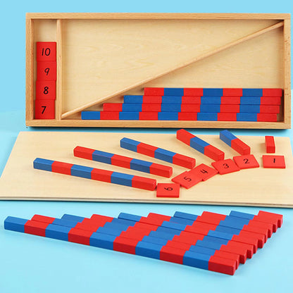 Blue and Red Rods Montessori