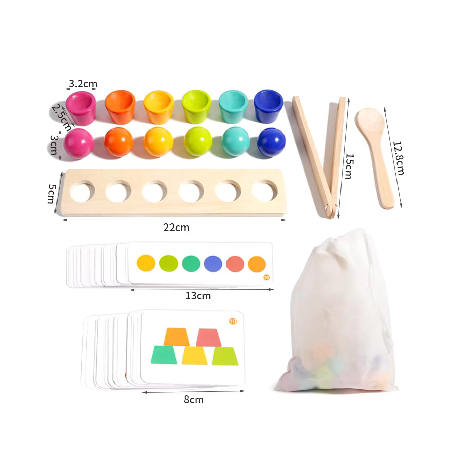 Balls and cups montessori