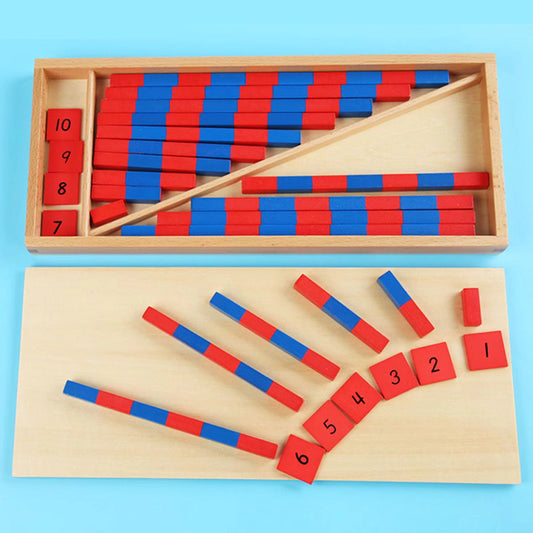 Blue and Red Rods Montessori