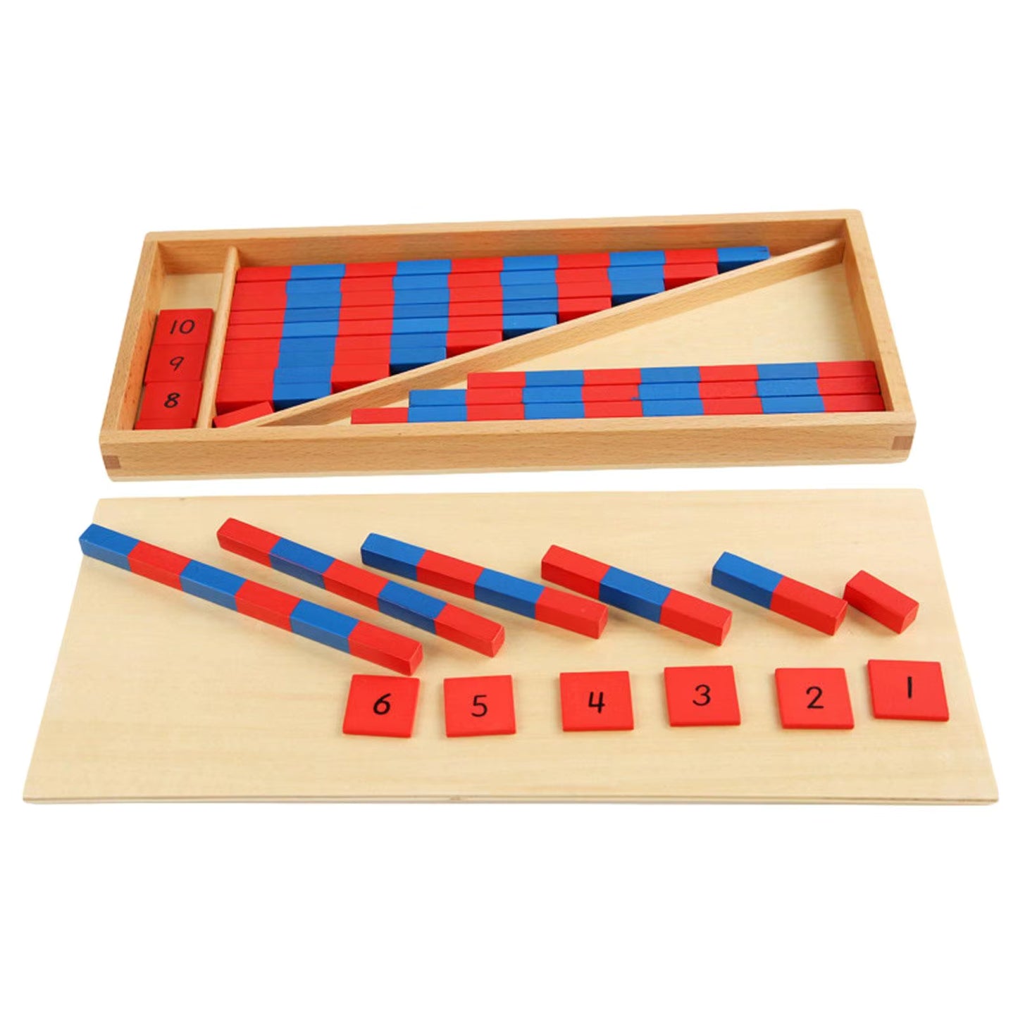 Blue and Red Rods Montessori
