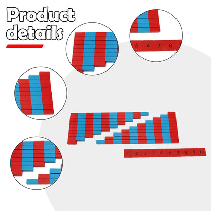 Blue and Red Rods Montessori