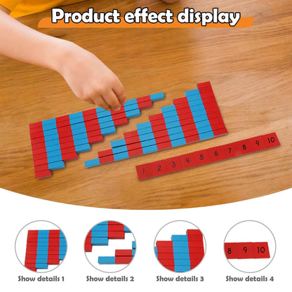 Blue and Red Rods Montessori