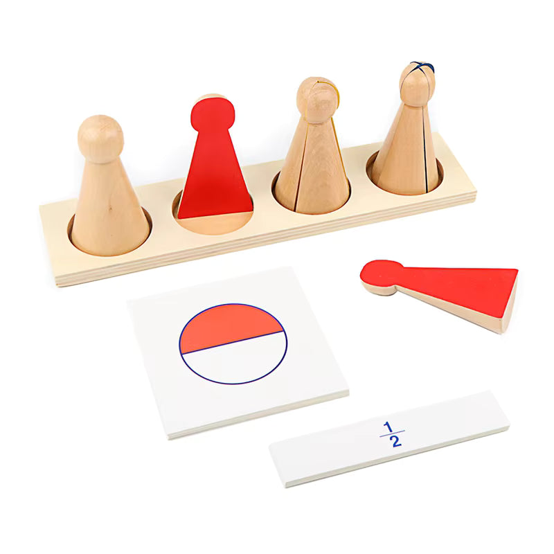 Fraction skittles montessori set