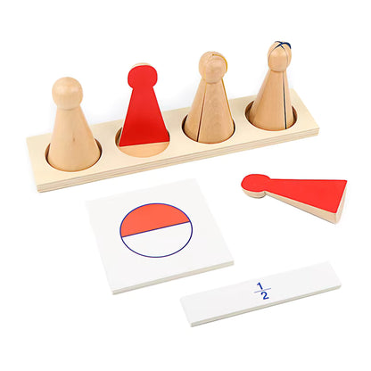 Fraction skittles montessori set