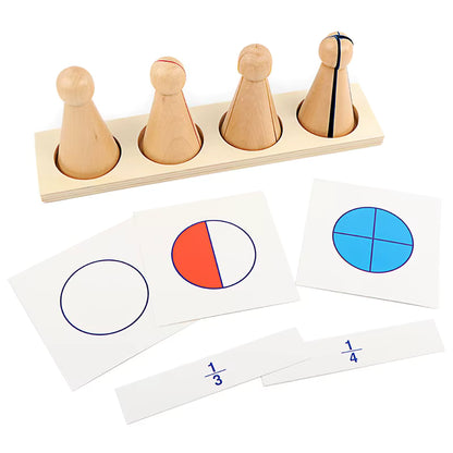 Fraction skittles montessori set