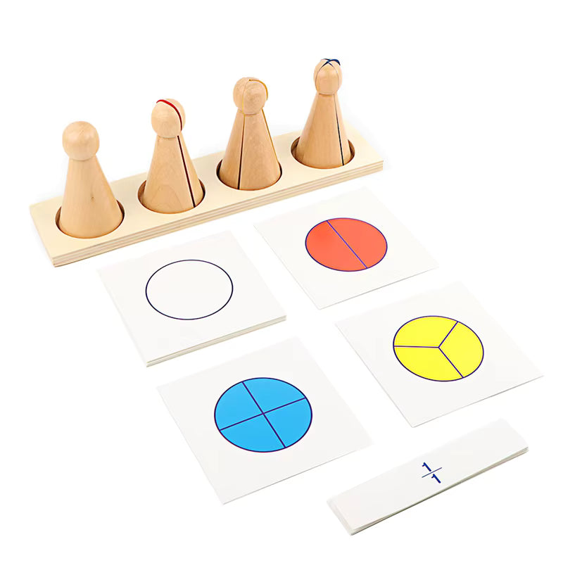 Fraction skittles montessori set