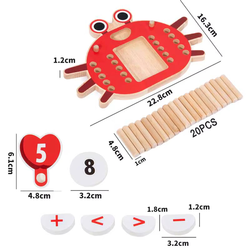 Montessori counting pegs