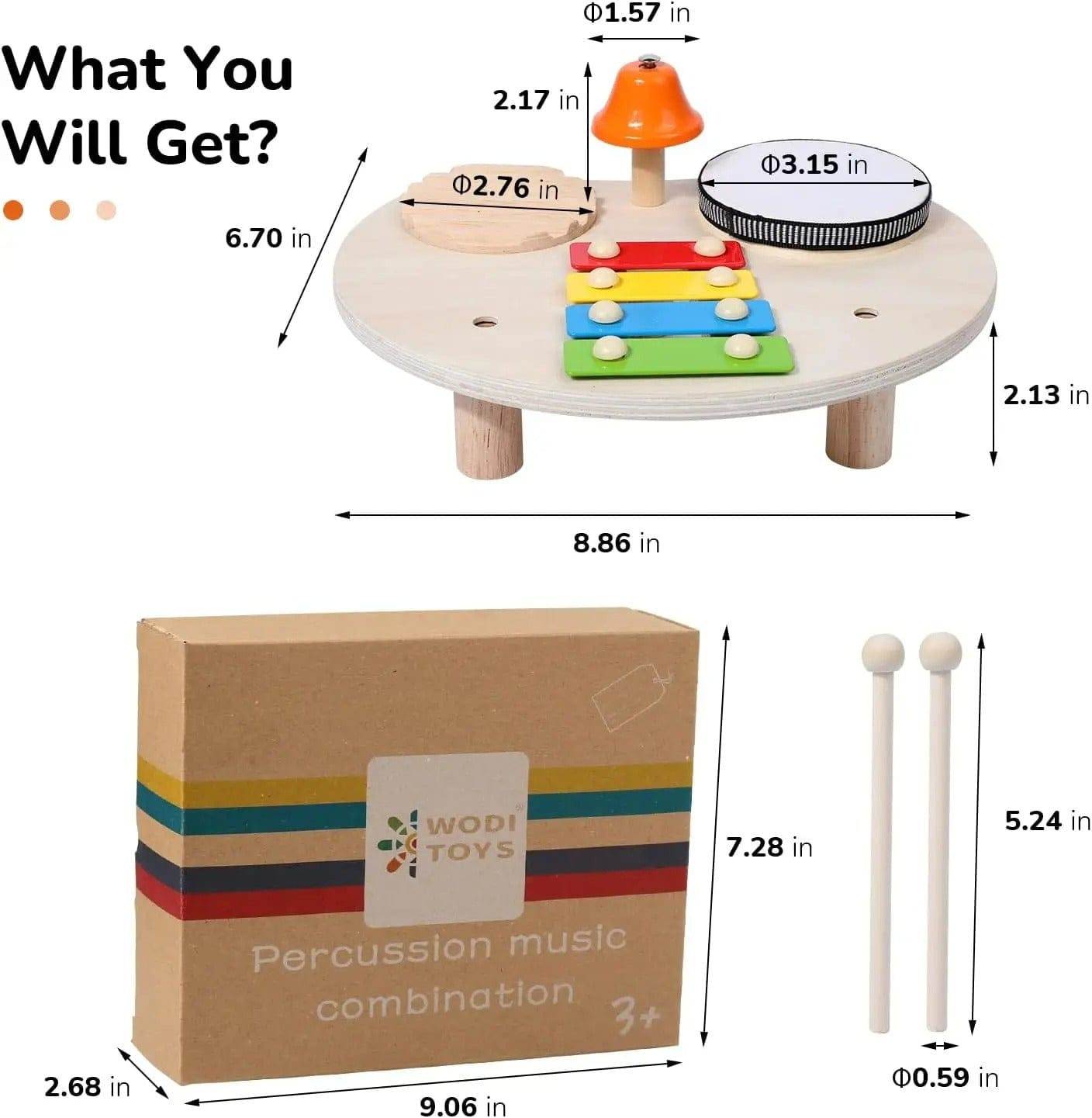 Montessori Drum Set