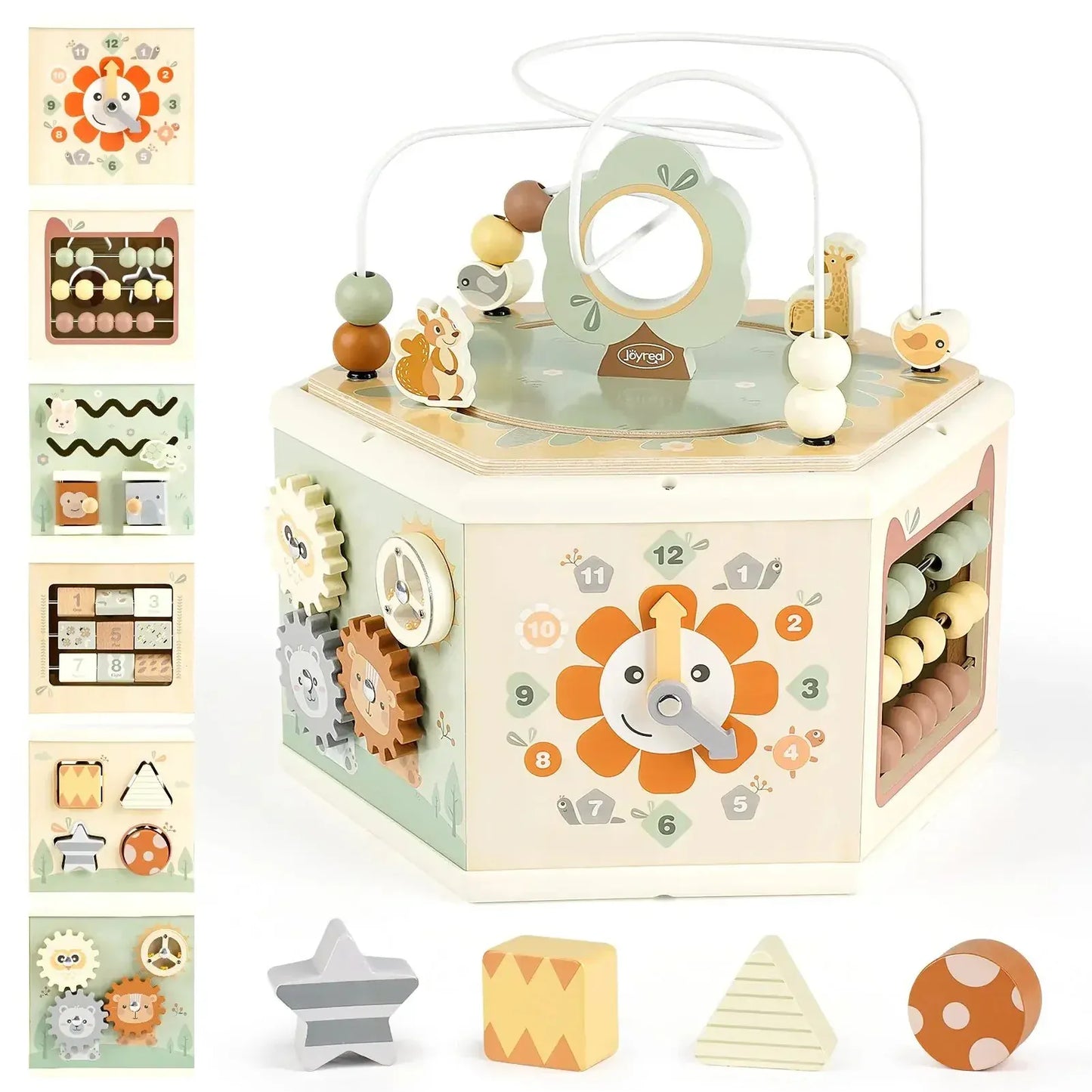 Montessori Wooden Activity Cube