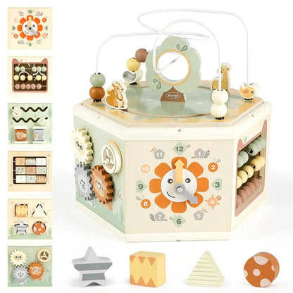 Montessori Wooden Activity Cube