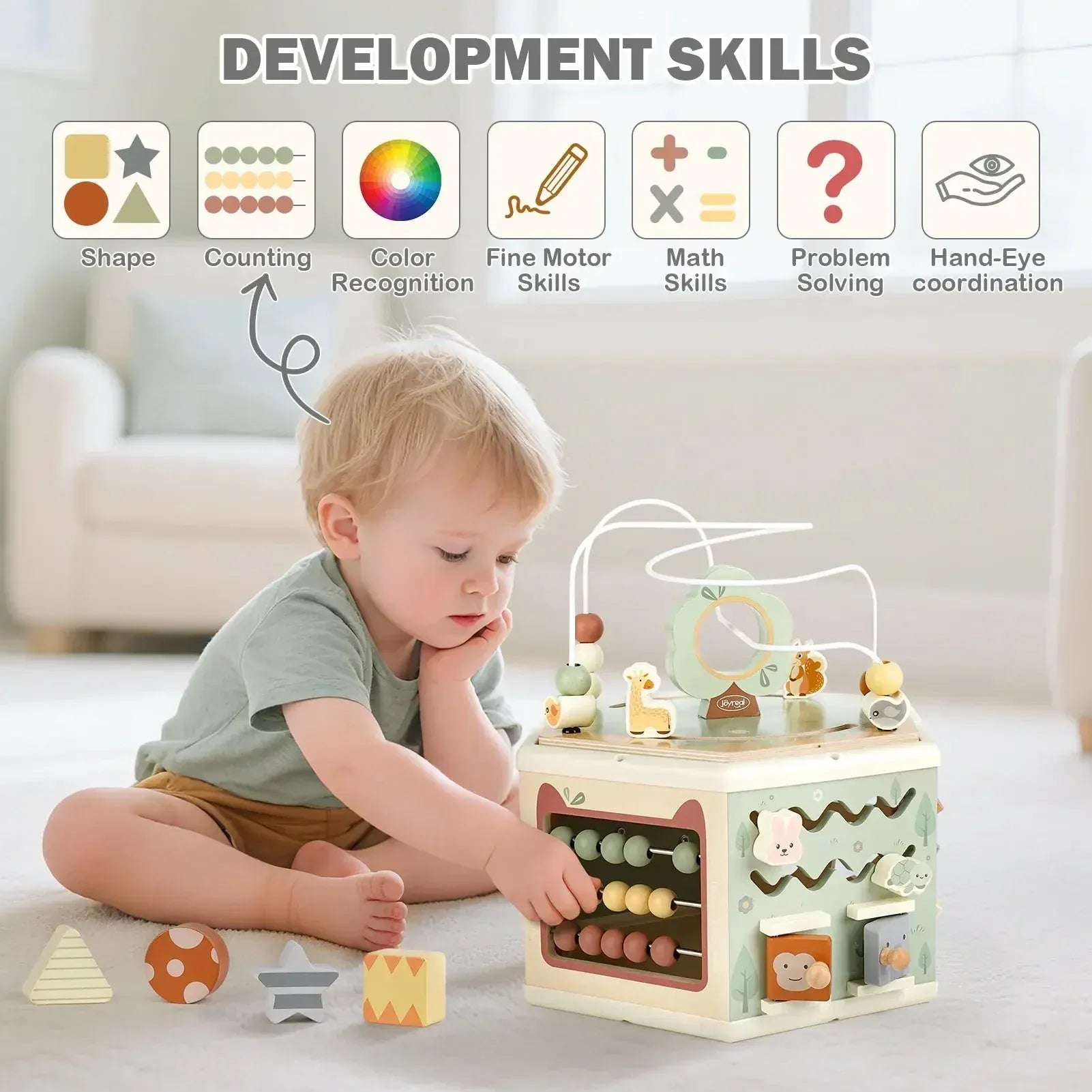 Montessori Wooden Activity Cube