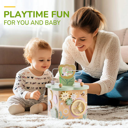 Montessori Wooden Activity Cube