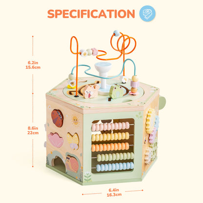 Montessori Wooden Activity Cube