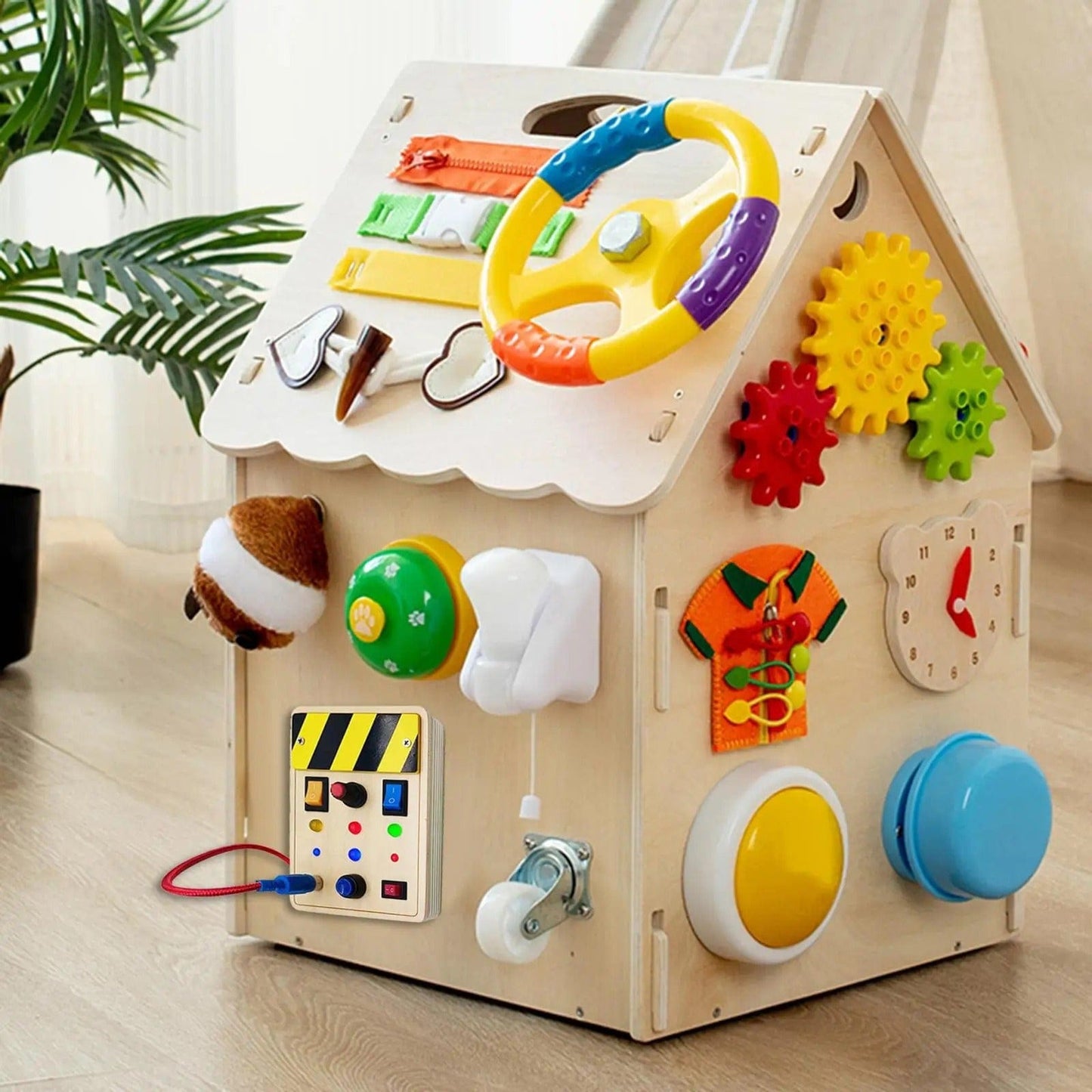 Montessori Wooden Busy House
