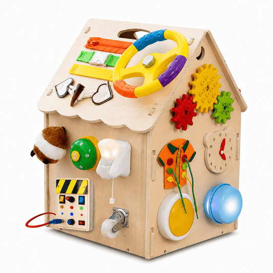 Montessori Wooden Busy House